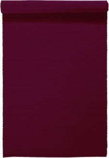 LINUM UNI Dekoratives Tischläufer für Esstisch 45x150 cm, 100% Gerippte Baumwolle, Maschinenwaschbar, Burgunderrot