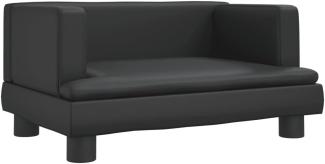 vidaXL Kindersofa Schwarz 60x40x30 cm Kunstleder 3196324