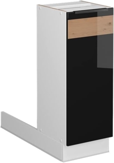 Kücheninsel Fame-Line Schwarz Eiche hochglanz 30 cm ohne Arbeitsplatte Vicco