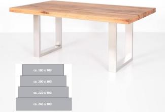 Esstisch Lyon B Balkeneiche Tisch 200-240cm Variante Massivholztisch 240 x 100 cm