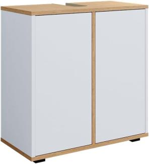 Vicco Waschbeckenunterschrank Didi Weiß Eiche 60 x 62 cm mit 2 Türen