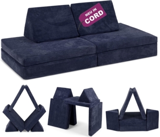 Linodino Kindersofa Spielsofa I aus Schaumstoff Bausteine I Spielcouch für Kinder, 3 Jahre Garantie