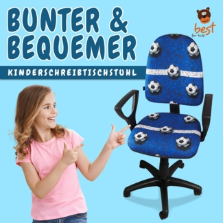 Best For Kids 'Fußball' Kinderschreibtischstuhl blau