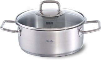 Fissler viseo Bratentopf Induktion mit Glasdeckel Edelstahl 20 cm Ø 2,4 L
