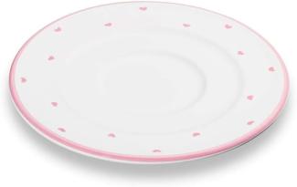 Gmundner Keramik Herzerl Rosa, Unterteller Kaffee Gourmet (Ø 16cm)