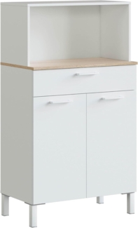 habeig Küchenbuffet Küchenschrank, Singleküche, Mehrzweckschrank, weiß, gross Tiefe ca. 40 cm