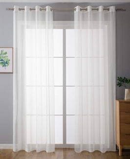 Gardinenbox Gardine, Ösen (2 St), transparent, Voile