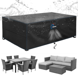 SIRUITON 170 x 94 x 70 cm Gartenmöbel Abdeckung mit Belüftungsöffnungen, Wasserdicht, Winddicht, UV-Beständiges, Schwerlast,Reißfest 420D Oxford Abdeckplane Gartenmöbel, Abdeckung Gartenmöbel Winterfest