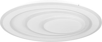 Eglo 32053 Deckenleuchte PALAGIANO 1 Kunststoff, Stahl satiniert, weiss LED 21W 4000K H:5cm Ø48cm