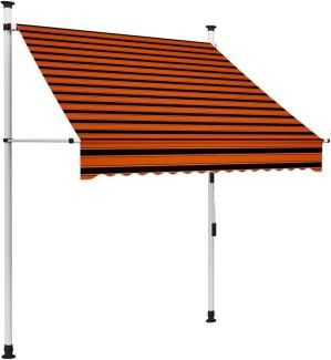 vidaXL Einziehbare Markise Handbetrieben 100 cm Orange und Braun 145834