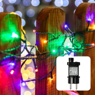 Hellum 577211 Mikro-Lichterkette Extern über Netzteil Anzahl der Leuchtmittel 200 LED (RGB) RGB Beleuchtet Länge: 19 9 m Timer