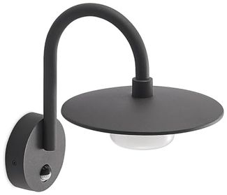 Lucande Außen-Wandleuchte Zamalino, LED, Metall, Schwarz IP44mit Bewegungsmelder, 1 x 11 W LED