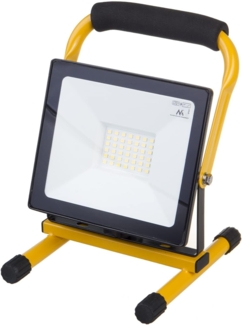Maclean Baustrahler, LED Baustrahler 50W mit Bodenarbeitsstativ