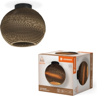 LEDVANCE Decor Karton Kugel Decke E27 Braun