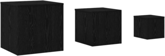 vidaXL Nestingtisch 3 pcs Schwarz Eichen-Optik Holzwerkstoff 862676