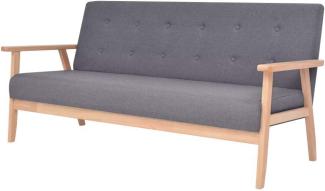 vidaXL 3-Sitzer Sofa Stoff Dunkelgrau 244653