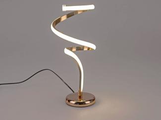Moderne Spiral LED Stehlampe warmweiß goldfarben Lampe 40 cm 1 Meter Kabel und Schalter Stimmungsbeleuchtung