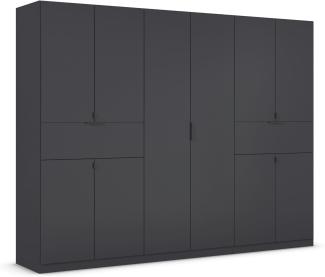 rauch Kleiderschrank, Drehtürenschrank TICAO, 10-türig, 2 Schubkästen, inkl. Türdämpferset, Grau metallic, 271x210x54cm