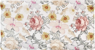 SH-RuiDu Wickelunterlage, superweich, atmungsaktiv, Blumenmuster, Wickelunterlage für Kleinkinder, für Jungen und Mädchen (Blumen)