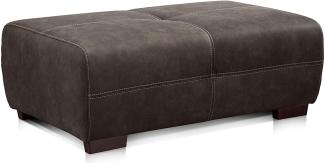 Cavadore Hocker Mavericco / XXL Sofa-Hocker in Lederoptik / Industrial Style / Passend zu Big Sofa und Ecksofa Mavericco / 108 x 71 x 41 cm (BxHXT) / Mikrofaser Anthrazit