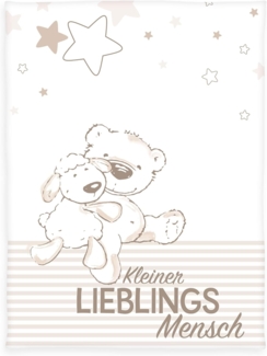 Kleiner Lieblingsmensch Microfaser Flauschdecke 75x100 cm
