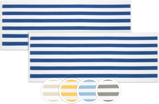 ZOLLNER Saunatuch, Zwirnfrottier (2-St), 70x180 cm, 100% Baumwolle, vom Hotelwäschespezialisten, Blau