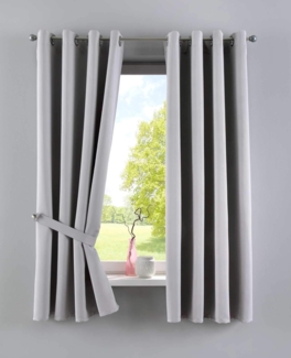 Gardinenbox Verdunkelungsvorhang (2 St), Ösen, verdunkelnd, Polyester, »NewYork« Thermo-Gardinen Blackout 201920600-2