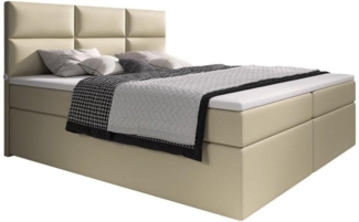 Boxspringbett Carre mit USB-Anschluss 160x200 Beige H4 (100kg+)