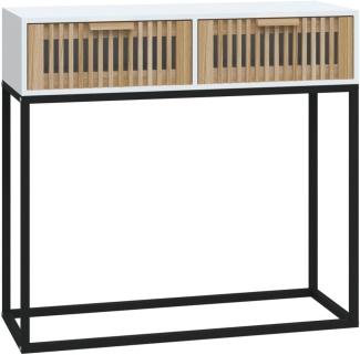 vidaXL Konsolentisch Weiß 80x30x75 cm Holzwerkstoff und Eisen 352103