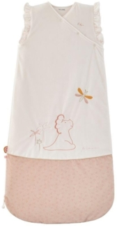 NOUKIE'S - Winterschlafsack, 6-36 Monate (90-110 cm), Tog 2 bis 3,5 cm, Reißverschluss, Polyester/Baumwolle, Weiß & Rosa