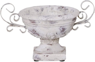 matches21 HOME & HOBBY Blumentopf Keramik Pflanzpokal oval 35 cm Deko-Schale für draussen 23 cm (1 St), Wetterfeste Outdoor Pflanzschale Blumen-Schale Garten-Deko Pflanztopf