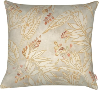 beties Kissenhülle Atelier, (1 Stück), Blattgold ca. 40x40 cm 100% Baumwolle luxeriöse Blätter