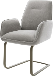 Freischwinger Zoa-Flex Strukturstoff Soft Grau Freischwinger flach Effektfinish Titan Taschenfederkern