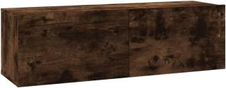 vidaXL TV-Wandschrank Räuchereiche 100x30x30 cm Holzwerkstoff 815096