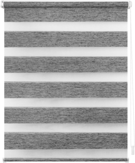 Lichtblick Sonnenschutzsysteme GmbH Doppelrollo Askersund 120 cm x 150 cm (BxL) Dunkelgrau modernes Duo Rollo mit aufregenden Designs; Klemm- und schraubbar; Lichtdurchlässig und blickdicht