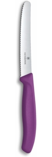 Victorinox Swiss Classic, Tomaten & Tafelmesser, 11cm, Wellen, Violett