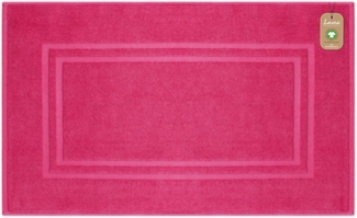 Lavea Badematte Bali, Höhe 3 mm, rutschhemmend, beidseitig nutzbar, strapazierfähig, fußbodenheizungsgeeignet, waschbar, schnell trocknend, Bio-Baumwolle, rechteckig, hochwertiger und nachhaltiger Premium Duschvorleger – saugstarke Faser