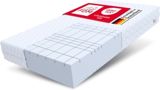 FDM Pearl Matratze 140x200 cm Kaltschaummatratze Höhe 24 cm Härtegrad H4 7-Liegezonen Öko-Tex Allergikergeeignet Bezug Waschbar HR-Schaum