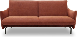 DOMO. collection Sofa Salta, 2-Sitzer Couch mit Schlaffunktion, 200x120 cm Liegefläche, modernes 2er Schlafsofa, Schlafcouch, Gästebett, 230 x 95 x 102 cm (BxTxH), rost rot