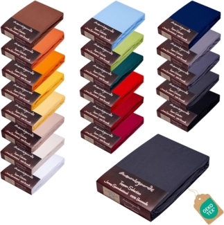 AVANTGARDE Premium Topper - Spannbetttuch - 140x200-160x220 cm - extra niedriger Steg - für Boxspringbett - Topperauflage - Spannbettlaken Jersey Baumwolle (18 Anthrazit, Topper 140x200-160x220 cm)