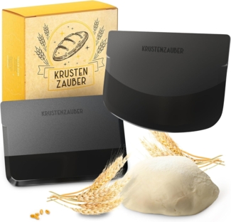 Krustenzauber Backmatte Zubehör - Brotschlingen, Schneebesen, Backmatte, Teig Reinigungstücher, 2x Teigschaber