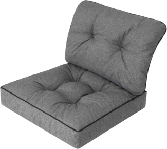 Bjird Stuhlkissen Polsterauflagen auf Rataanmöbel Emma 50 cm 60 cm 70 cm, 10 cm dicke Kissen für Rattansessel