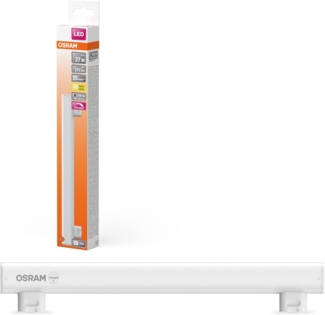OSRAM LEDinestra stabförmige LED-Lampe aus gefrostetem Kunststoff, S14s Fassung, dimmbar, warmweißes Licht mit 2700 K, 30 cm lang, 3 W, 275 lm, ausgezeichnete Farbwiedergabe mit CRI 90, EEK F.