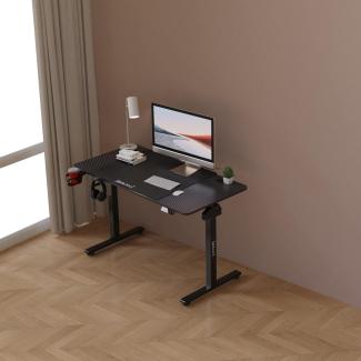 pro.tec 'Stryn' Höhenverstellbarer Tisch, Schwarz, 120x60 cm