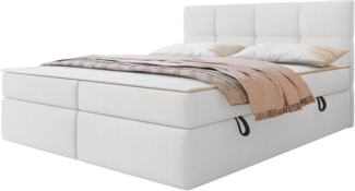 Mirjan24 Boxspringbett mit H3-Matratze und Topper Fogy , blau, 160x200 cm