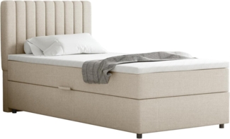 PANDA MÖBEL GmbH Boxbett Everest, 90x200, 100x200, 120x200, Boxbett mit Bettkasten und Topper