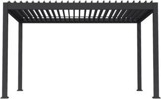 HOME DELUXE Elektrische Pergola aus Aluminium FAYLA Anthrazit - 407 x 297 x 250 cm