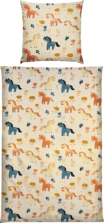 Erwin Müller Bettwäsche Kinder-Bettwäsche, Seersucker, Seersucker Tiermotive: Pferd