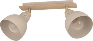 Eglo 900712 Spotleuchte ARRECIFE Stahl braun, nickel-matt E27 2X28W L:53. 1cm B:14. 5cm H:23. 5cm dimmbar