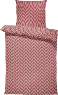One Home Bettwäsche Zickzack, Jersey, 2 teilig, retro, kuschelig weiche Baumwolle Normalgröße